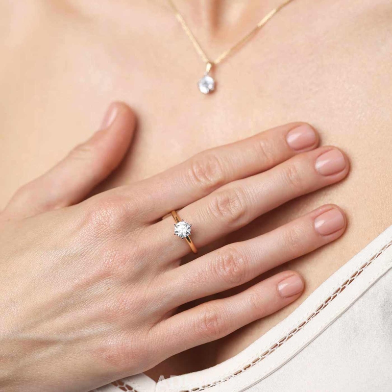 Pierścionek z diamentem (R58829 YW 1,00ct): 8 - zdjęcie: 2