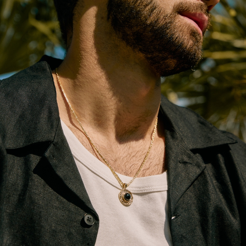 Zawieszka z zielonym agatem (P97687 Y GAG) - zdjęcie: 4