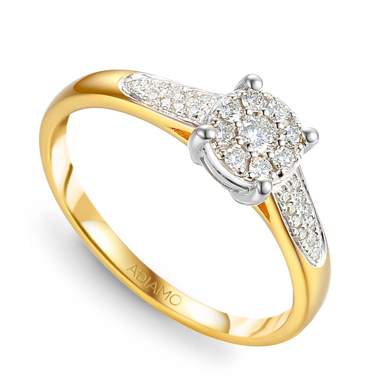 Pierścionek z diamentami (R81523 YW): 8 - zdjęcie: 1