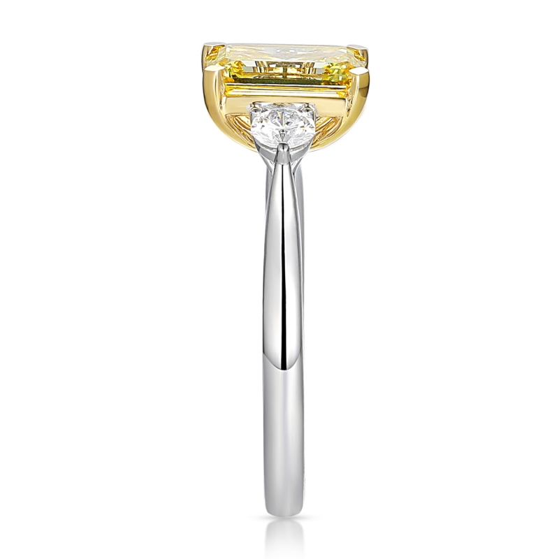 Pierścionek z żółtym diamentem laboratoryjnym (R100397 YW LGDY): 10 - zdjęcie: 4