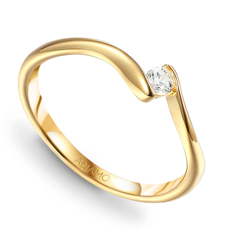 Pierścionek z diamentem (R62801 Y): 10 - zdjęcie: 1