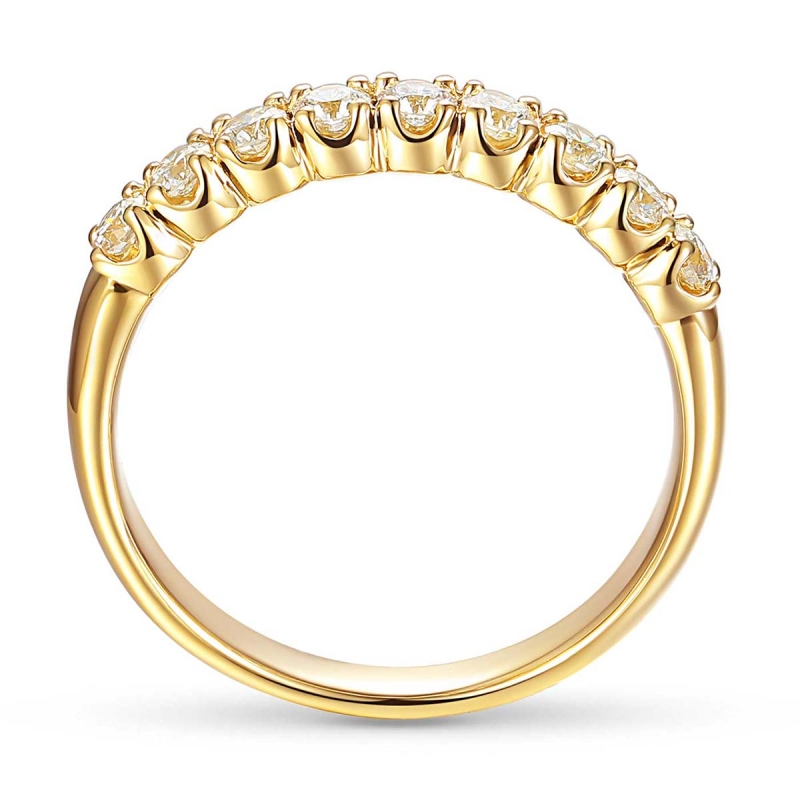 Pierścionek obrączkowy z diamentami (R89052 Y): 7 - zdjęcie: 2