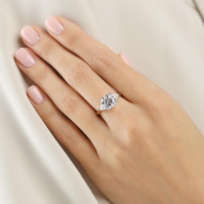 Pierścionek z diamentami laboratoryjnymi (R100737 YW LGD 3,00ct) : 10 - zdjęcie: 2