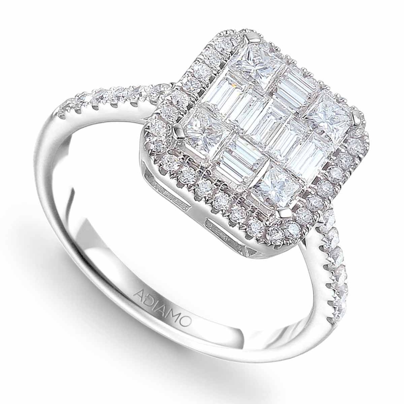 Pierścionek z diamentami (R68048 W): 8 - zdjęcie: 1