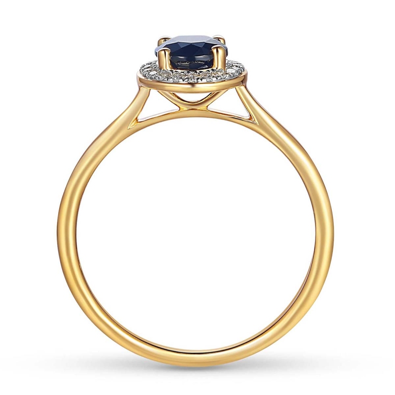 Pierścionek z szafirem i diamentami (R62900 Y M SA): 16 - zdjęcie: 2