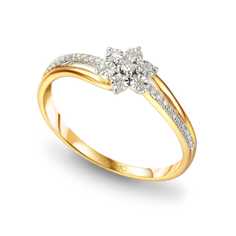 Pierścionek z diamentami (R47900 YW): 11 - zdjęcie: 1