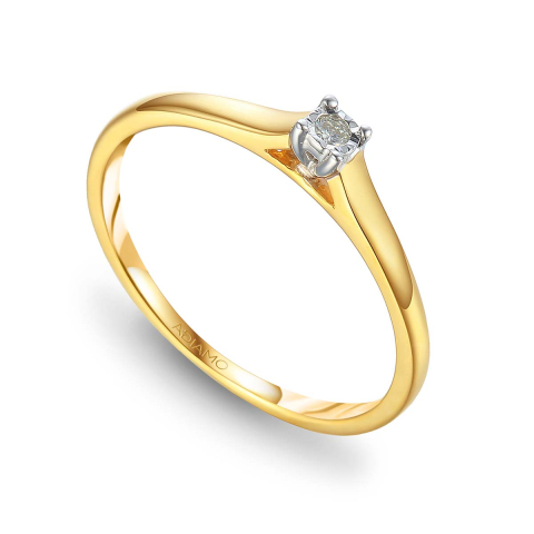 Pierścionek z diamentami (R55118 YW 0,06ct)