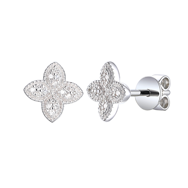 Kolczyki z diamentami (E98895 W S) - zdjęcie: 1