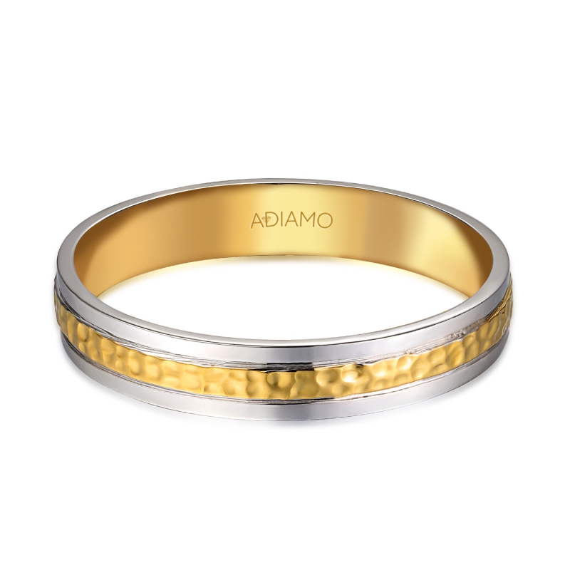 Obrączka dwukolorowe złoto, 4 mm (O-R99897 YW): 18 - zdjęcie: 2