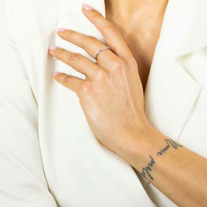 Pierścionek z diamentami (R64509 W): 10 - zdjęcie: 2