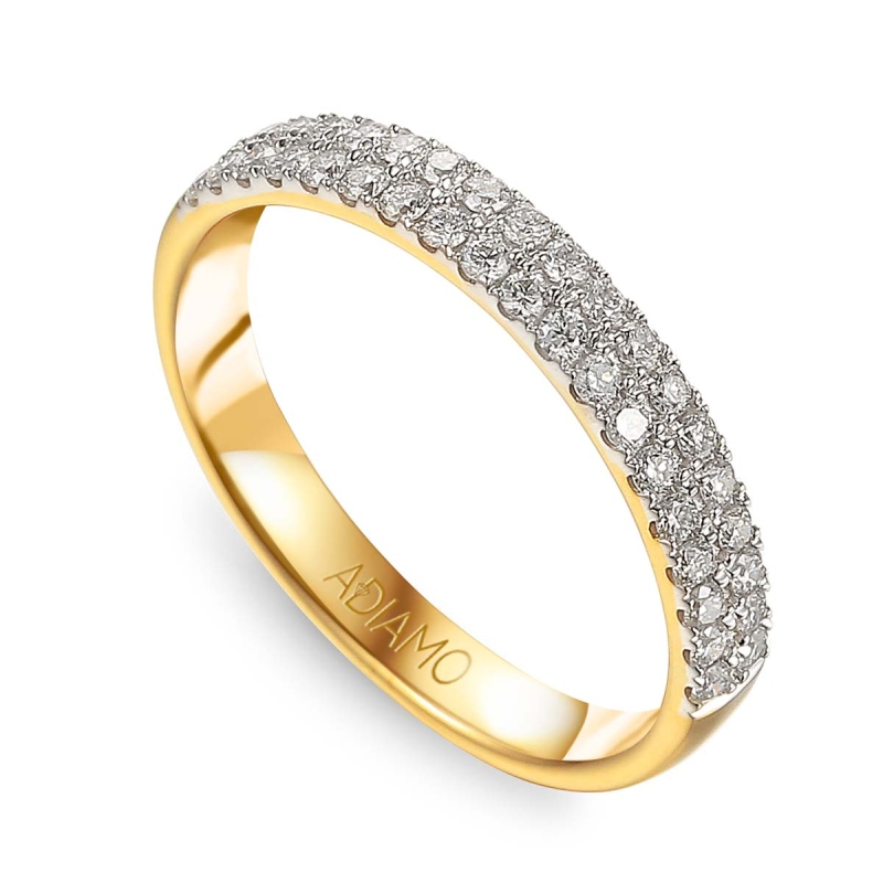 Pierścionek obrączkowy z diamentami (R62426 Y): 12 - zdjęcie: 1