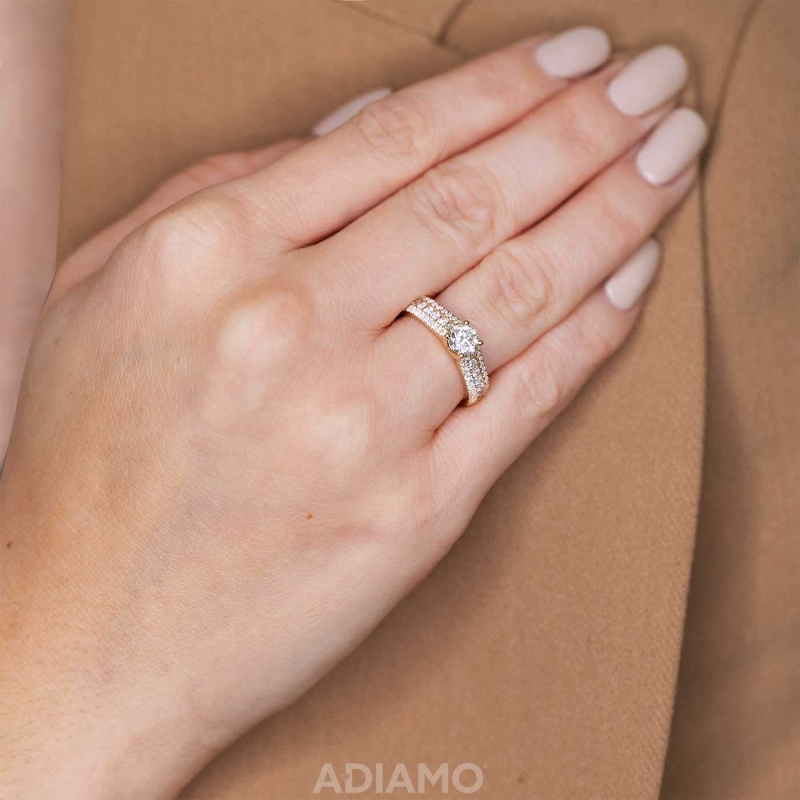 Pierścionek z diamentami (R40639 Y 0,50ct): 10 - zdjęcie: 2