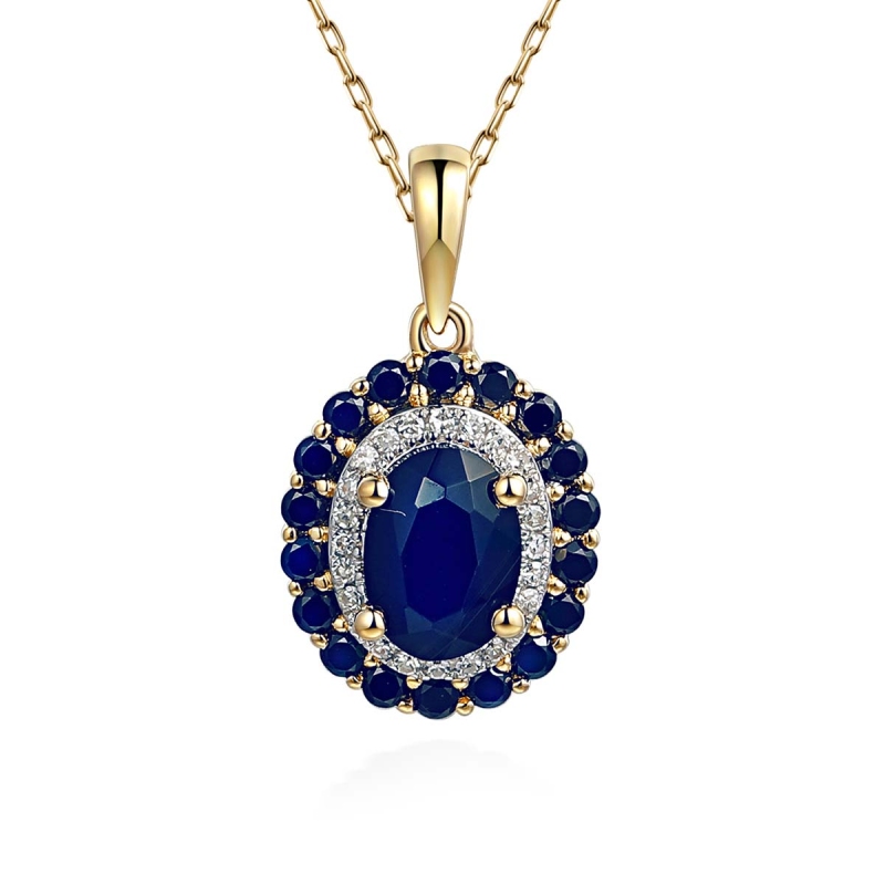 Zawieszka z szafirami i diamentami (P71860 Y SA) - zdjęcie: 1