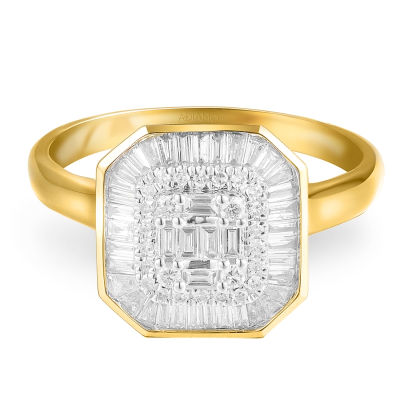 Pierścionek z diamentami (R95522 Y): 10 - zdjęcie: 2