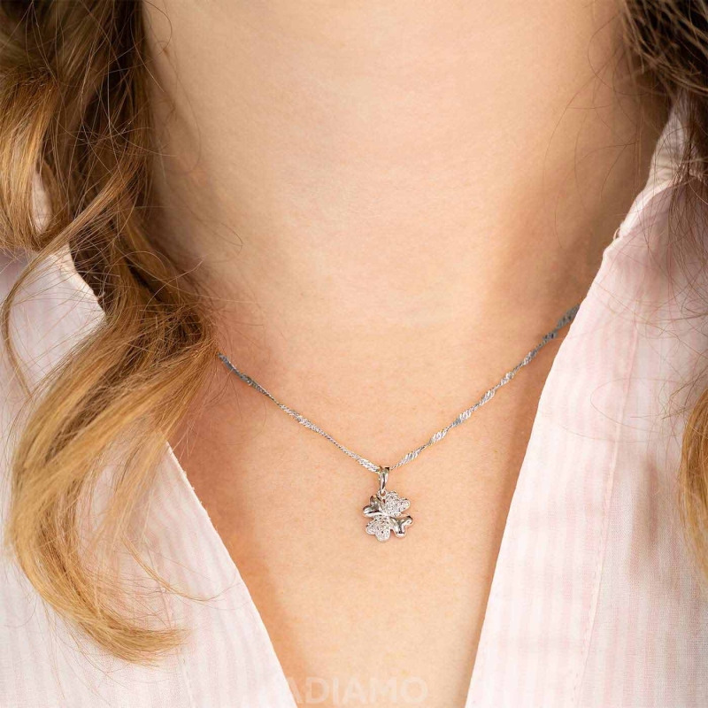 Zawieszka z diamentami (P69686 W) - zdjęcie: 2