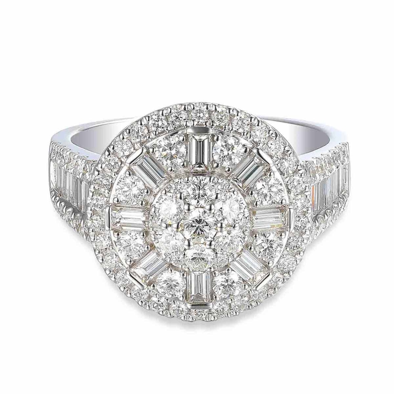 Pierścionek z diamentami (R90063 W): 8 - zdjęcie: 2