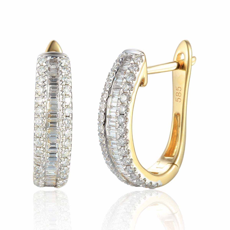 Kolczyki z diamentami (E51202 Y A) - zdjęcie: 1