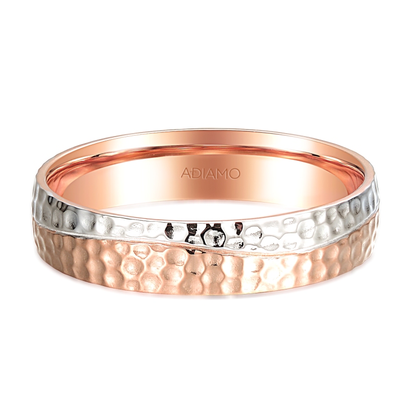 Obrączka dwukolorowe złoto, 5 mm (O-R99875 WR): 18 - zdjęcie: 3