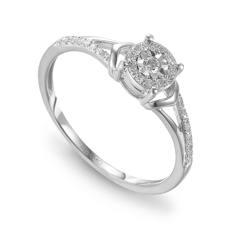 Pierścionek z diamentami (R56234 W): 9 - zdjęcie: 1