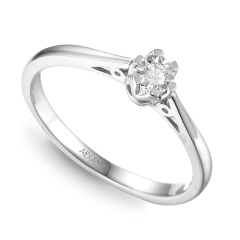 Pierścionek z diamentami (R58899 W 0,09ct)