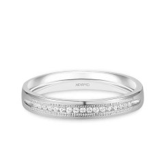 Obrączka ślubna z diamentami , 3 mm (O-R46063 W)