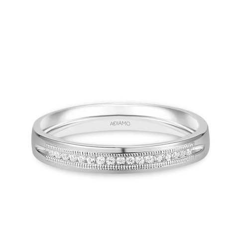 Obrączka ślubna z diamentami , 3 mm (O-R46063 W)