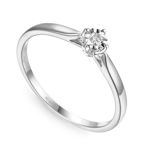 Pierścionek z diamentem (R73478 W 0,09ct)