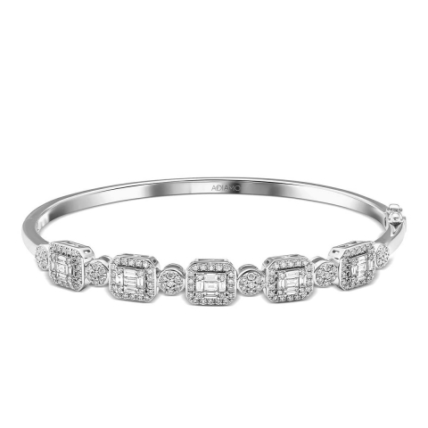 Bransoletka bangle z diamentami (B08494 W Au750)