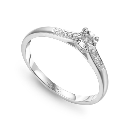 Pierścionek z diamentami (R78035 W 0,08ct)