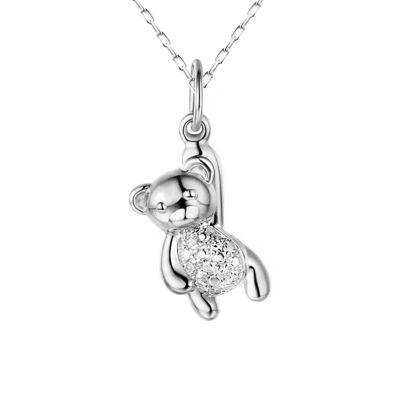 Zawieszka miś z diamentami (P82449 W) - zdjęcie: 1