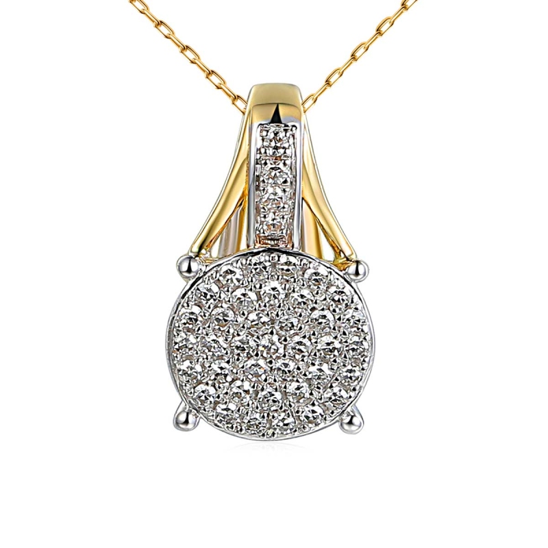 Zawieszka z diamentami (P86385 YW 0,16ct) - zdjęcie: 1