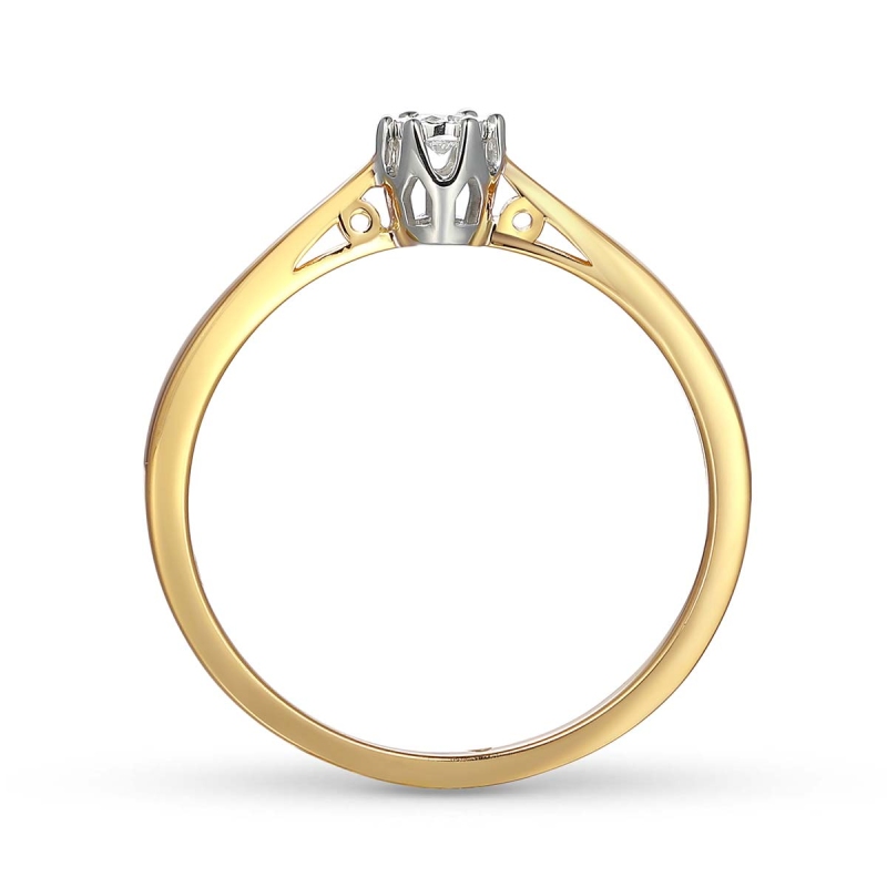 Pierścionek z diamentem (R88312 YW 0,06ct): 8 - zdjęcie: 4