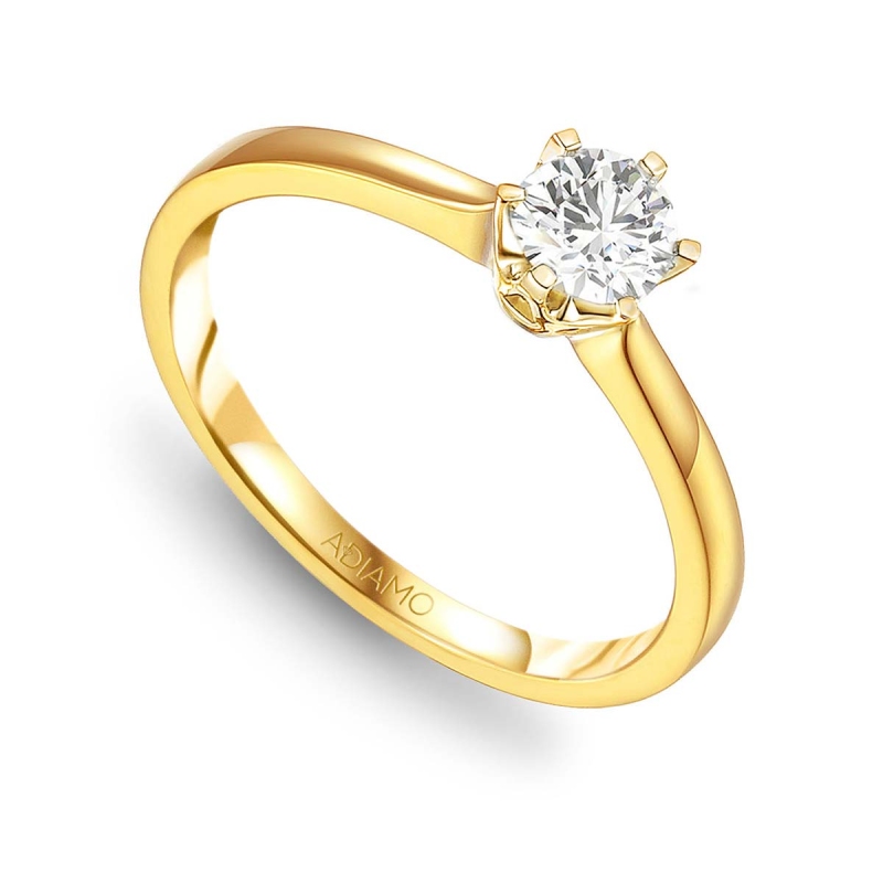 Pierścionek z diamentem (R39803 Y 0,32ct): 7 - zdjęcie: 1