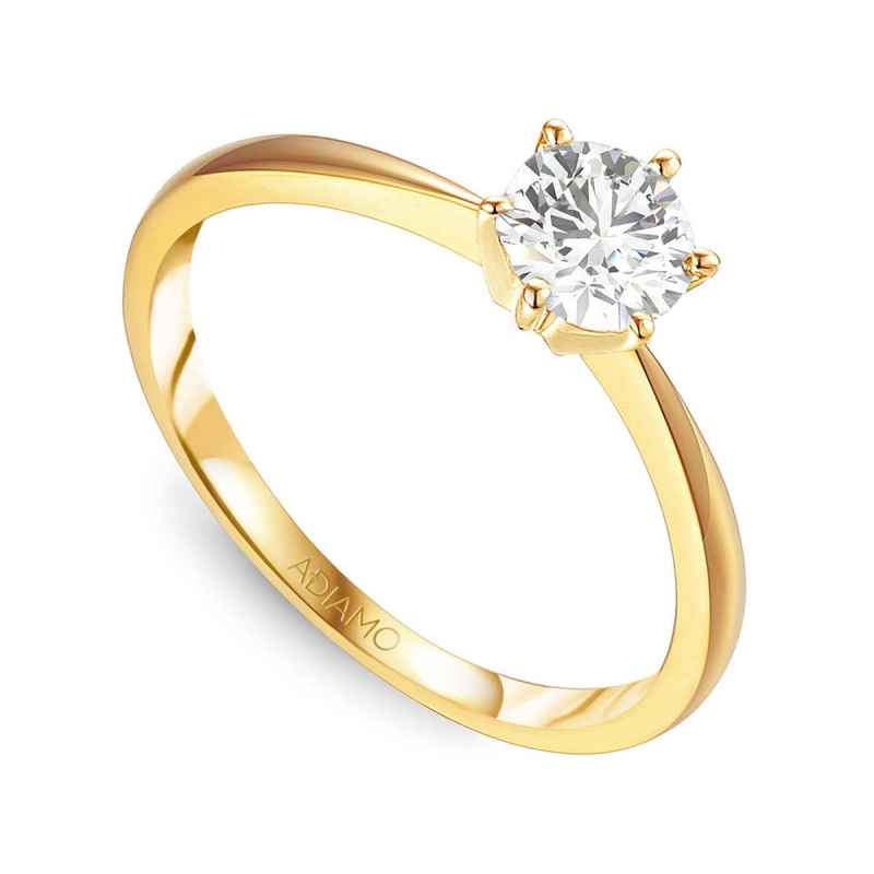 Pierścionek z diamentem, żółte złoto pr.585 (R34130 Y 1,00ct): 7 - zdjęcie: 1