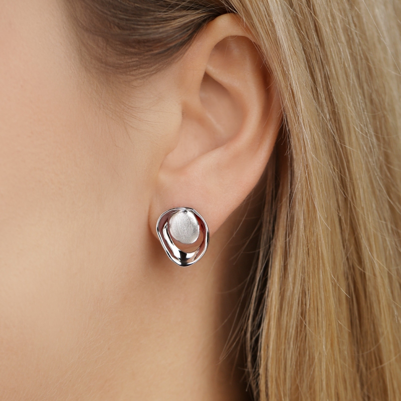 Kolczyki srebrne (E100873 W S 925) - zdjęcie: 2