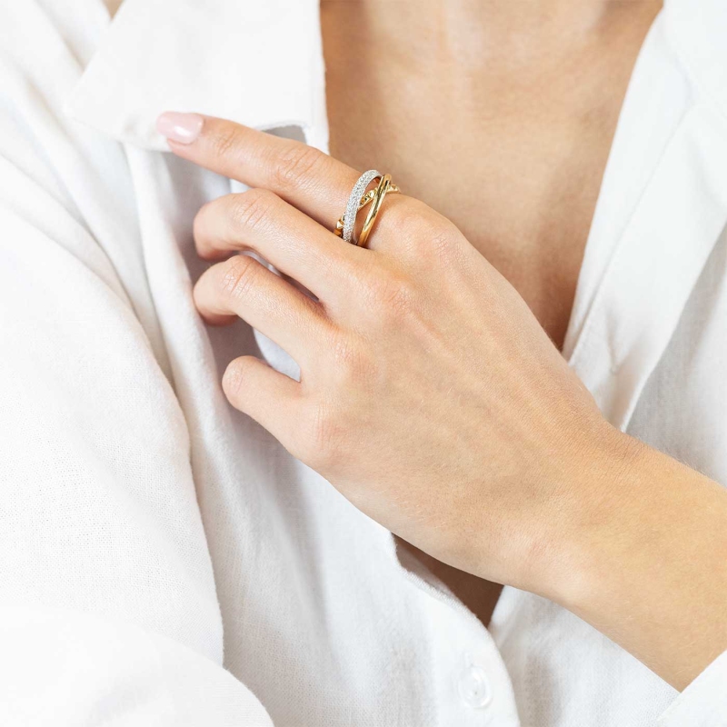 Pierścionek z diamentami (R86479 Y): 19 - zdjęcie: 2