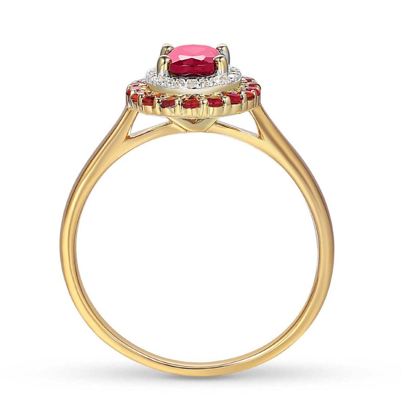 Pierścionek z rubinami i diamentami (R71860 Y RU): 8 - zdjęcie: 2