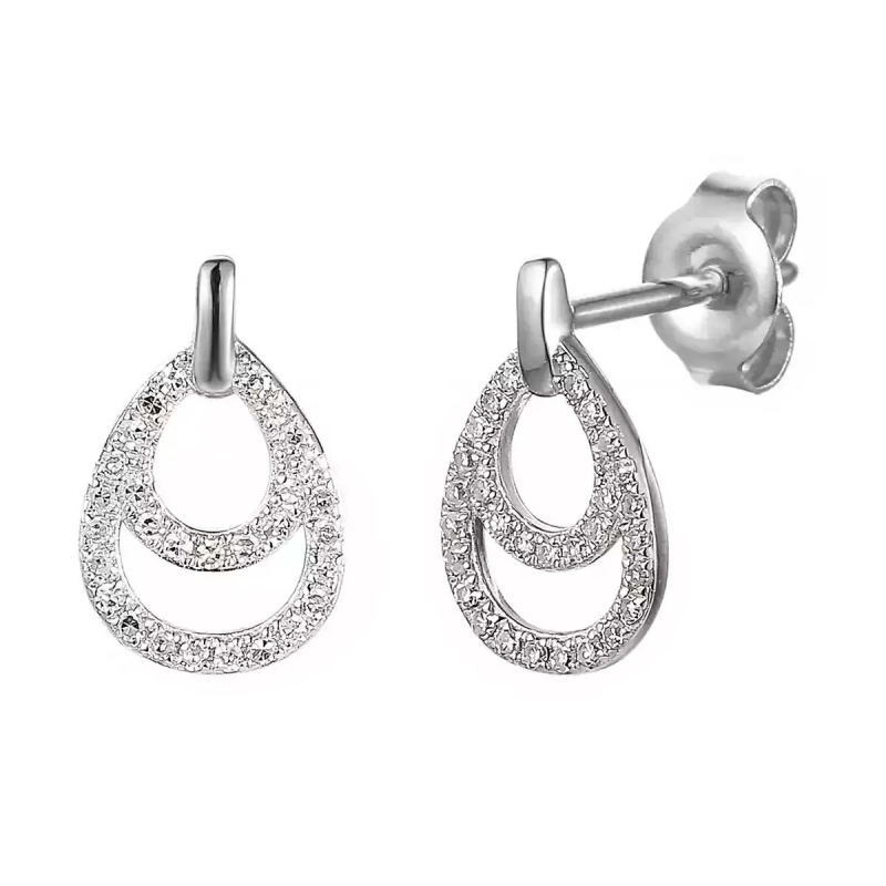 Kolczyki z diamentami (E54932 W S) - zdjęcie: 1