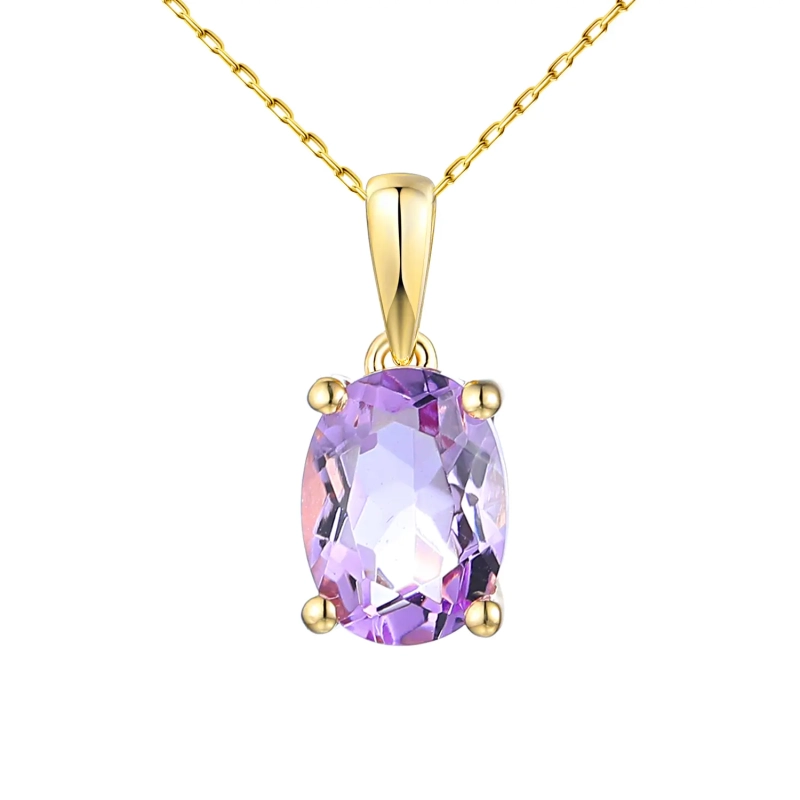 Komplet biżuterii z różowymi ametystami (E43062YPAM+P43062YPAM+R43062YPAM) - zdjęcie: 3