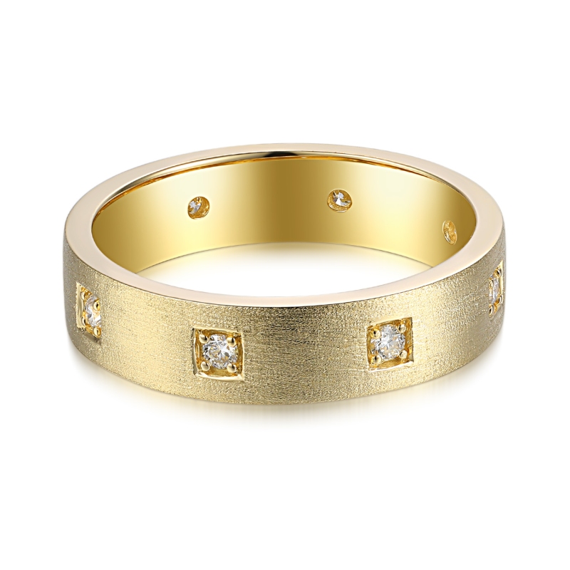 Pierścionek obrączkowy z diamentami (R97686 Y): 20 - zdjęcie: 3