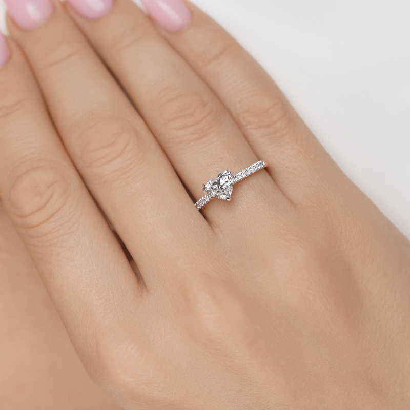 Pierścionek z diamentem laboratoryjnym (R96125 YW LGD 1.00ct): 13 - zdjęcie: 2