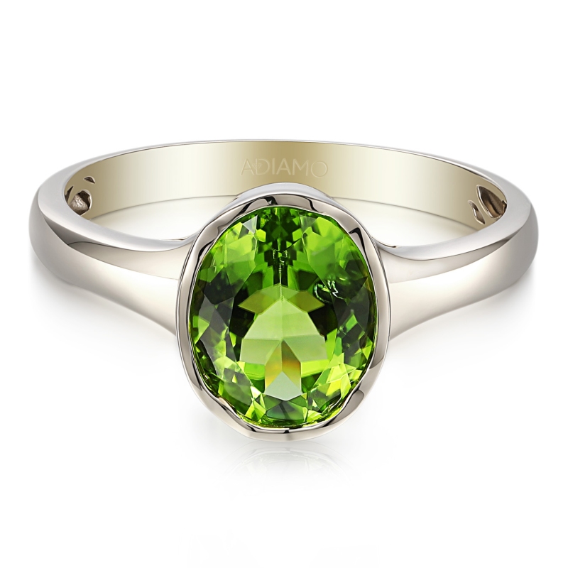 Sygnet złoty z perydotem (R97689 W PT): 18 - zdjęcie: 3