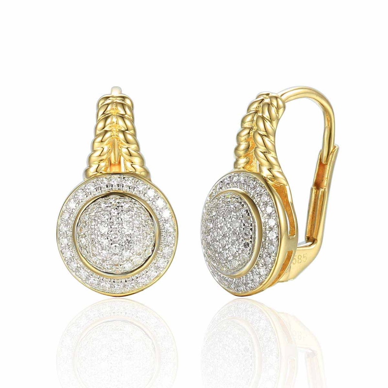 Kolczyki z diamentami (E81515 Y P) - zdjęcie: 1