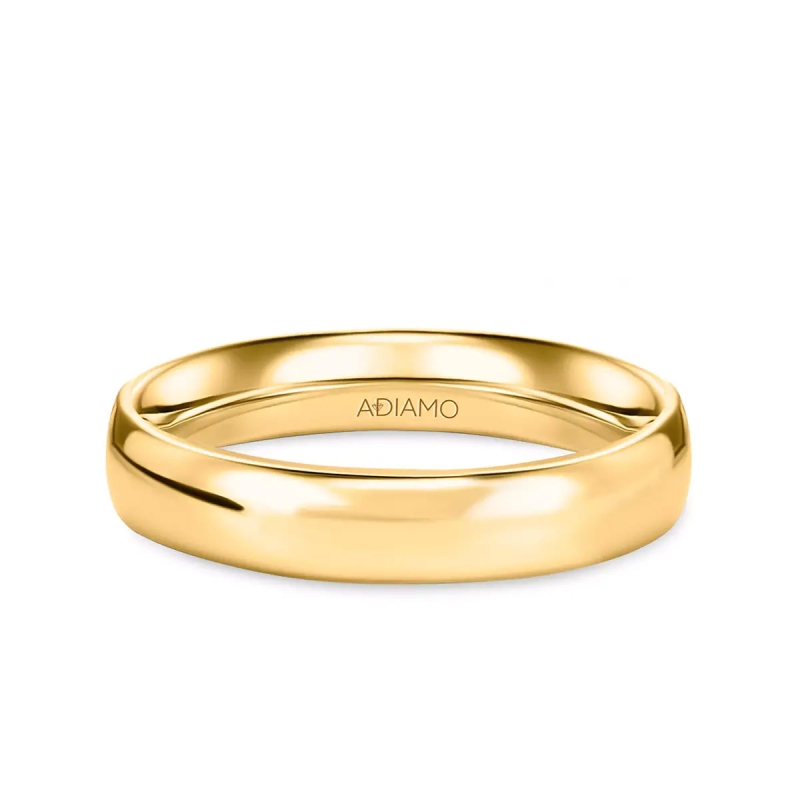 Obrączka ślubna, żółte złoto, półokrągła, damska, 4 mm: 7 - zdjęcie: 1