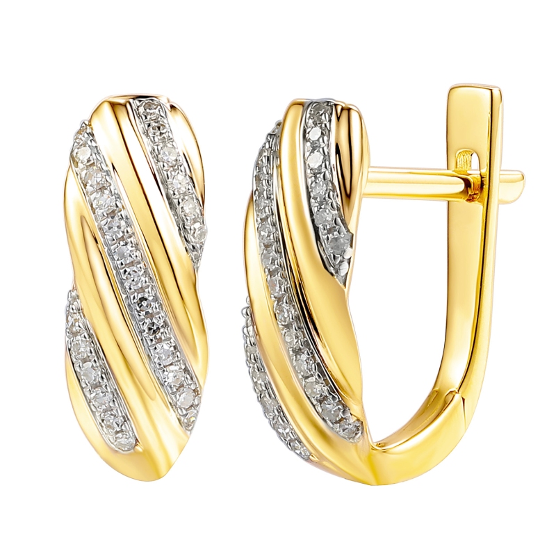 Kolczyki z diamentami (E98890 Y A) - zdjęcie: 1