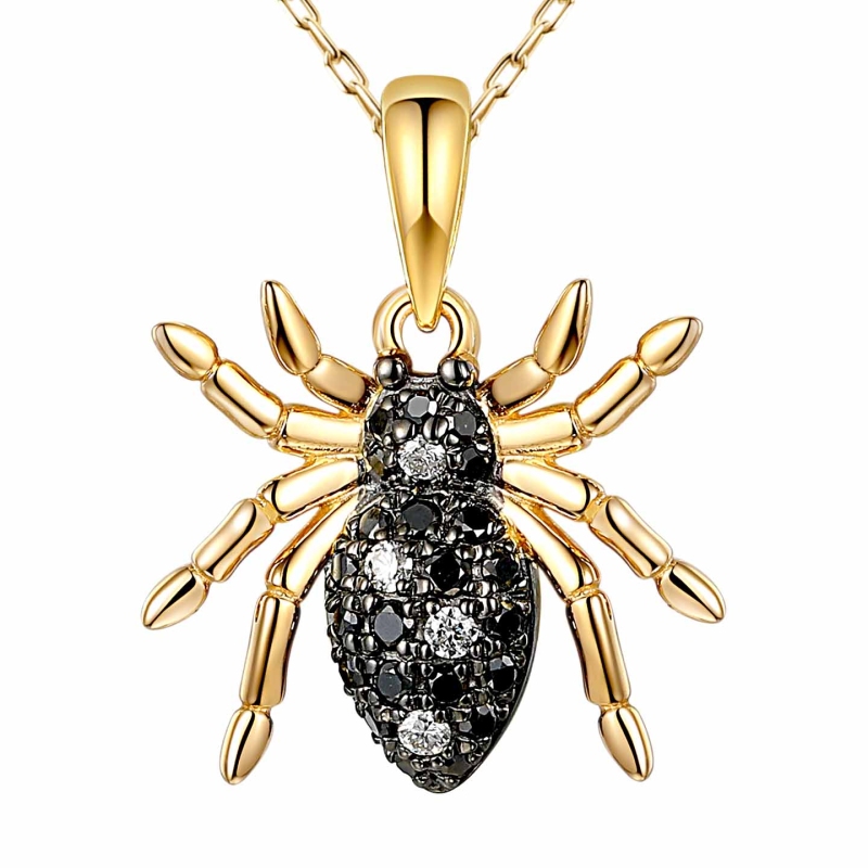 Zawieszka pająk z czarnymi diamentami (P88878 Y BD) - zdjęcie: 1