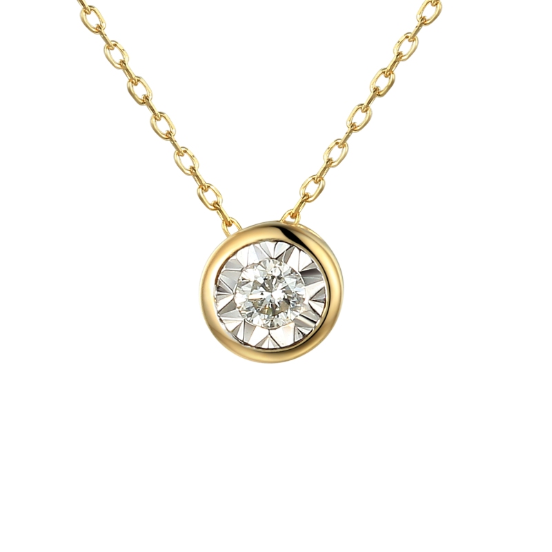 Naszyjnik z diamentem (N08999 Y C 0,04ct) - zdjęcie: 1