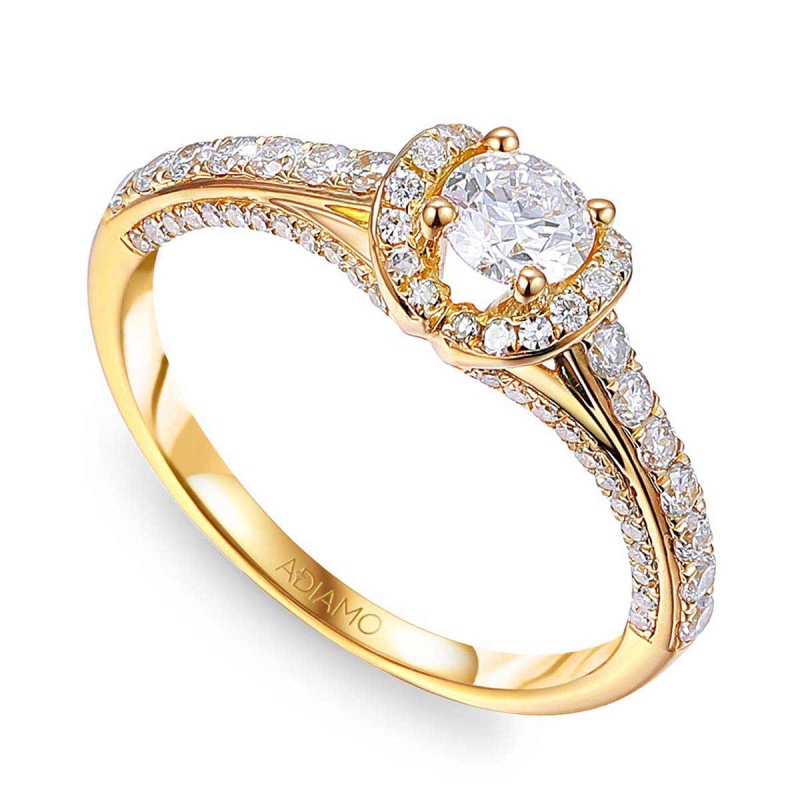 Pierścionek z diamentami (R39844 Y 0,33ct): 7 - zdjęcie: 1