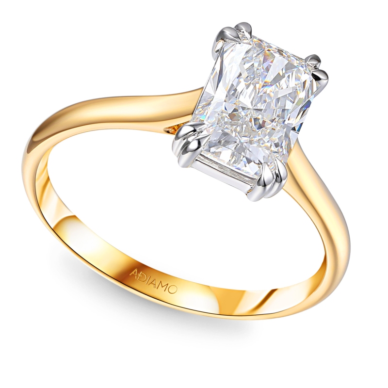 Pierścionek z diamentem laboratoryjnym (R100580 YW LGD 2,00ct): 10 - zdjęcie: 1