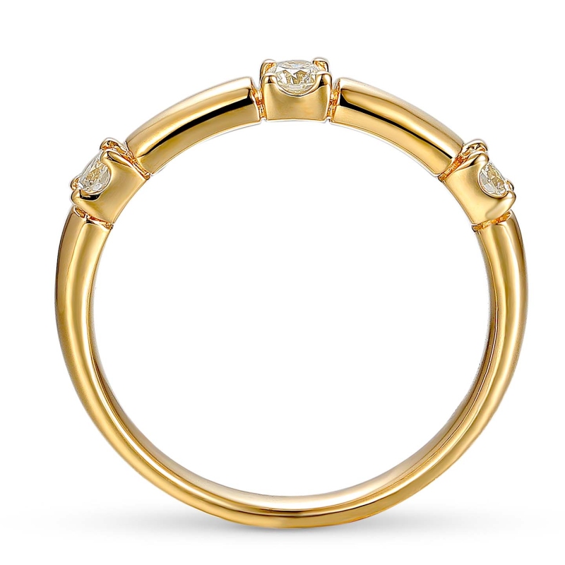 Pierścionek obrączkowy z diamentami (R86664 Y): 7 - zdjęcie: 3